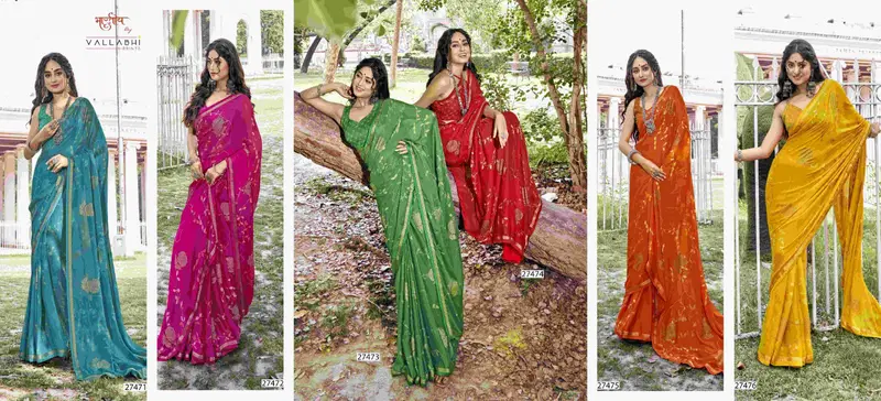 Gauchar By Vallabhi Designer Georgette Sarees Wholesale Market In Surat